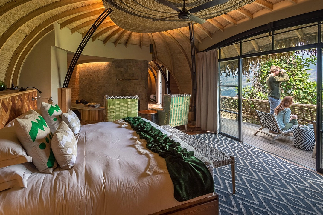 Wilderness Bisate Lodge luxury accommodation near Volcanoes National Park Rwanda